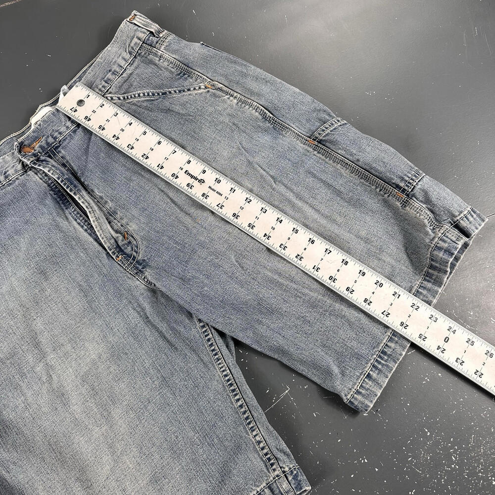 VTG Levis Carpenter Jean Shorts Mens 38 All Cotton Long Relaxed Baggy Y2K - Picture 4 of 5